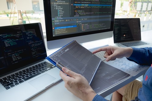 a person working